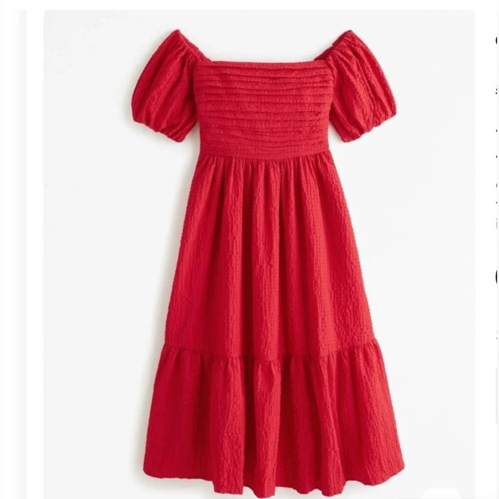 Abercrombie Emerson Off-The-Shoulders Red Dress ❤️ BNWT - Picture 2 of 3